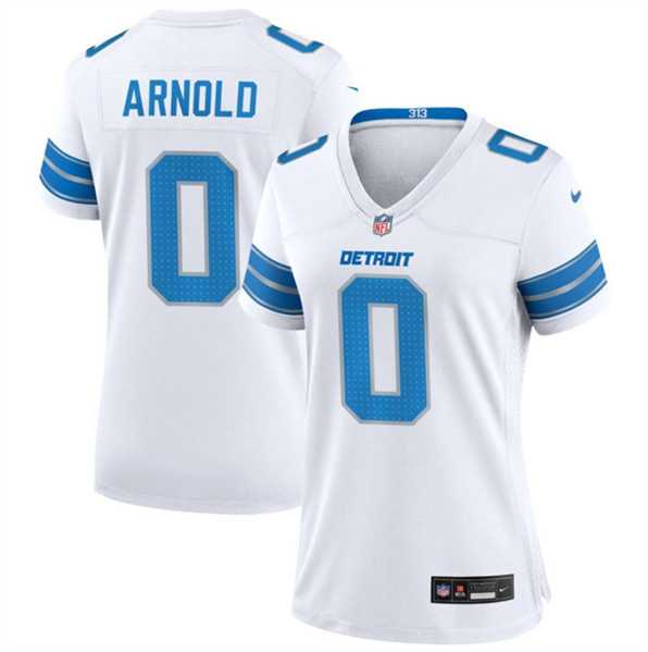 Womens Detroit Lions #0 Terrion Arnold White 2024 Stitched Jersey Dzhi